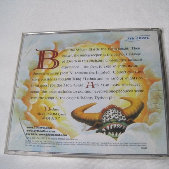 Monty Python the Quest for the Holy Grail 7th Level CD- Rom PC Game (Windows 95) - Picture 3 of 5